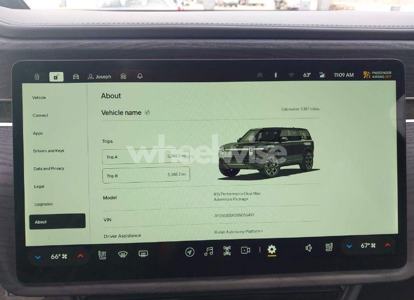 Photo 19 of 2025 Rivian R1s ADVENTURE DUAL MOTOR LARGE PACK/ADVENTURE DUAL MOTOR MAX PACK (VIN 7PDSGBBA5SN055497)