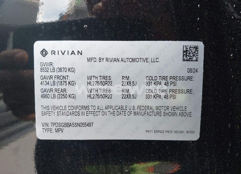 Photo 9 of 2025 Rivian R1s ADVENTURE DUAL MOTOR LARGE PACK/ADVENTURE DUAL MOTOR MAX PACK (VIN 7PDSGBBA5SN055497)