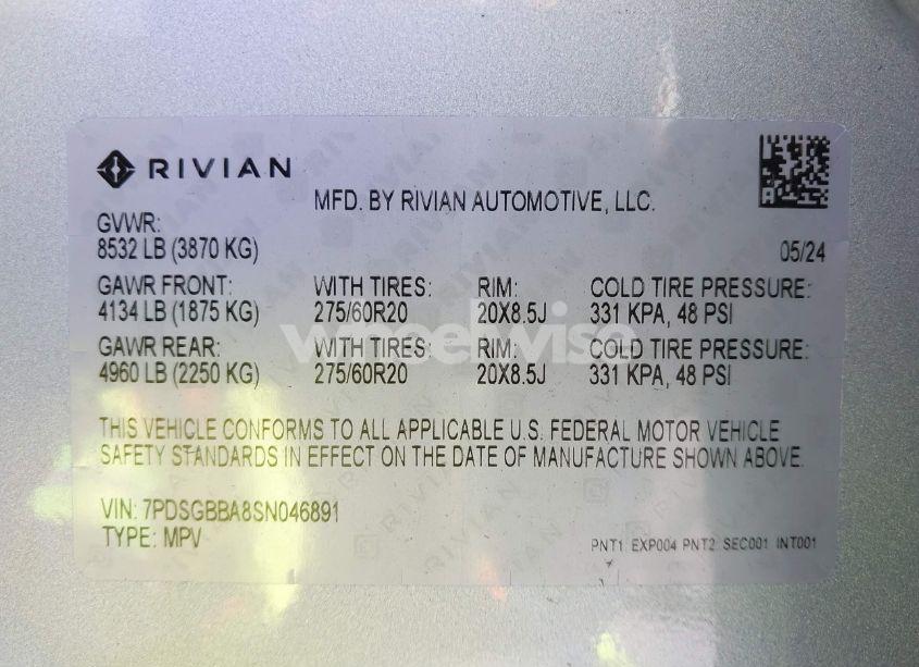 Photo 9 of 2025 Rivian R1s ADVENTURE (VIN 7PDSGBBA8SN046891)
