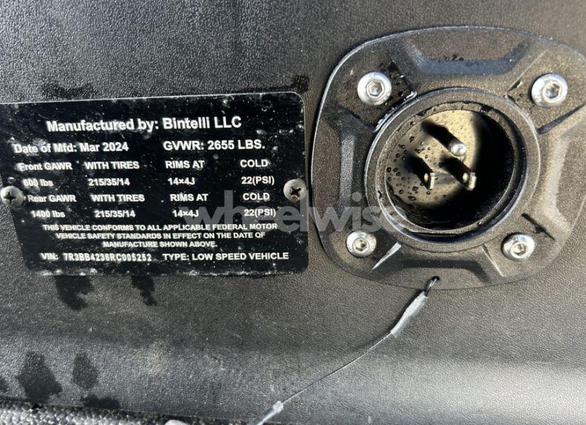 Photo 9 of 2024 Bintelli Beyond N/A (VIN 7R3BB4236RC005252)