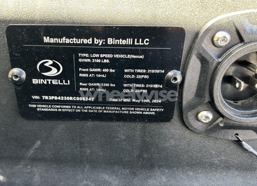 Photo 9 of 2024 Bintelli Nexus N/A (VIN 7R3PD4230RC006347)