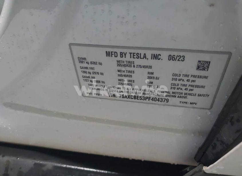 Photo 9 of 2023 Tesla Model X DUAL MOTOR ALL-WHEEL DRIVE/STANDARD RANGE (VIN 7SAXCBE53PF404379)