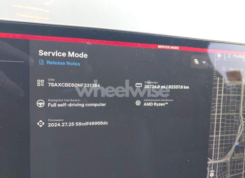 Photo 7 of 2022 Tesla Model X PLAID TRI MOTOR ALL-WHEEL DRIVE (VIN 7SAXCBE60NF331364)