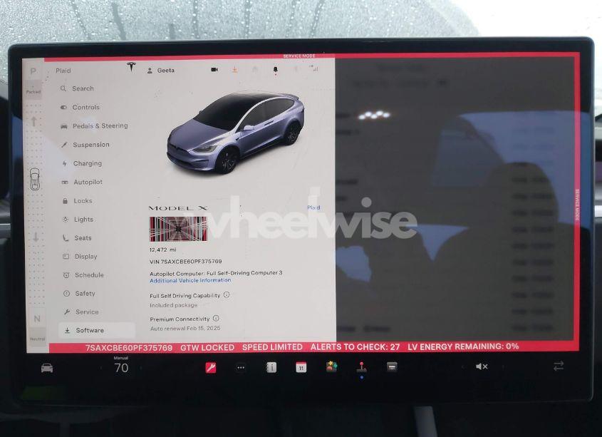 Photo 15 of 2023 Tesla Model X PLAID TRI MOTOR ALL-WHEEL DRIVE (VIN 7SAXCBE60PF375769)