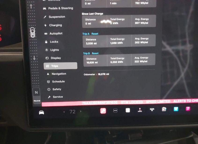 Photo 3 of 2022 Tesla Model X PLAID TRI MOTOR ALL-WHEEL DRIVE (VIN 7SAXCBE66NF351635)