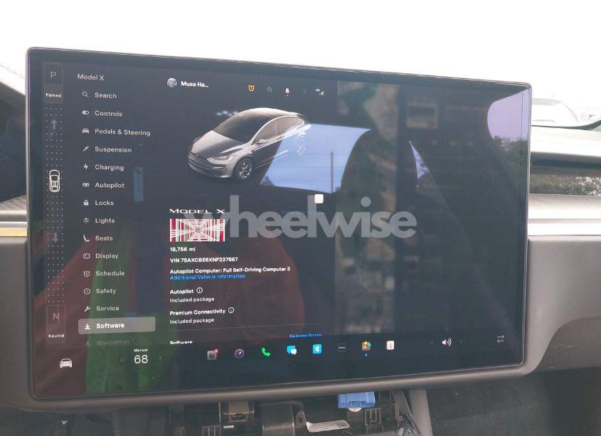 Photo 19 of 2022 Tesla Model X PLAID TRI MOTOR ALL-WHEEL DRIVE (VIN 7SAXCBE6XNF337687)