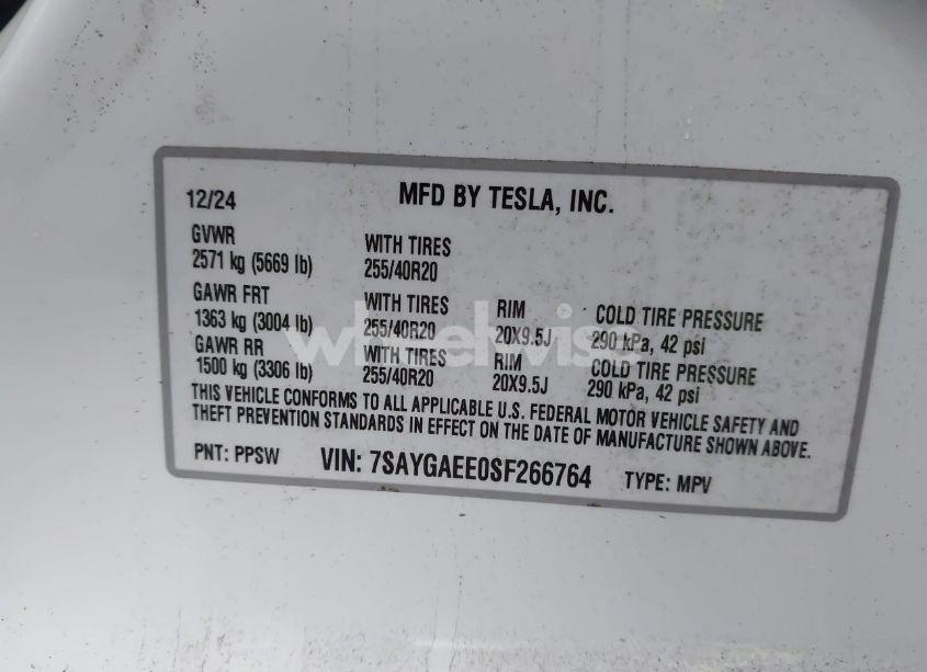 Photo 9 of 2025 Tesla Model Y LONG RANGE DUAL MOTOR ALL-WHEEL DRIVE (VIN 7SAYGAEE0SF266764)