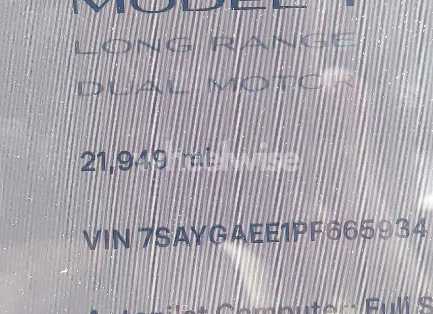 Photo 14 of 2023 Tesla Model Y AWD/LONG RANGE DUAL MOTOR ALL-WHEEL DRIVE (VIN 7SAYGAEE1PF665934)