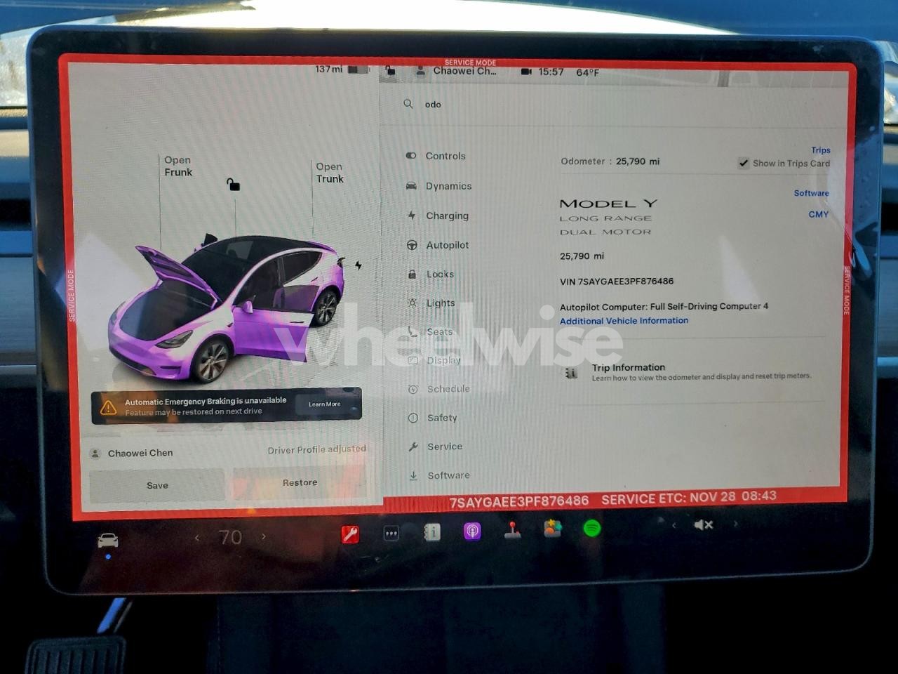 Photo 9 of 2023 TESLA MODEL Y (VIN 7SAYGAEE3PF876486)
