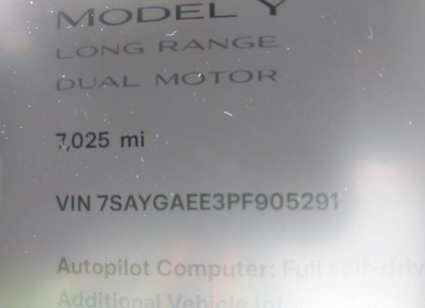 Photo 14 of 2023 Tesla Model Y AWD/LONG RANGE DUAL MOTOR ALL-WHEEL DRIVE (VIN 7SAYGAEE3PF905291)