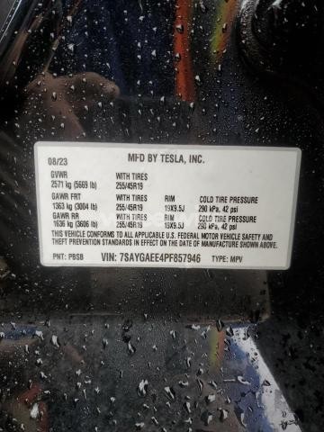 Photo 9 of 2023 TESLA MODEL Y (VIN 7SAYGAEE4PF857946)