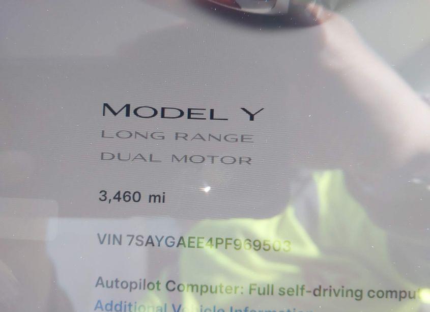 Photo 15 of 2023 Tesla Model Y AWD/LONG RANGE DUAL MOTOR ALL-WHEEL DRIVE (VIN 7SAYGAEE4PF969503)