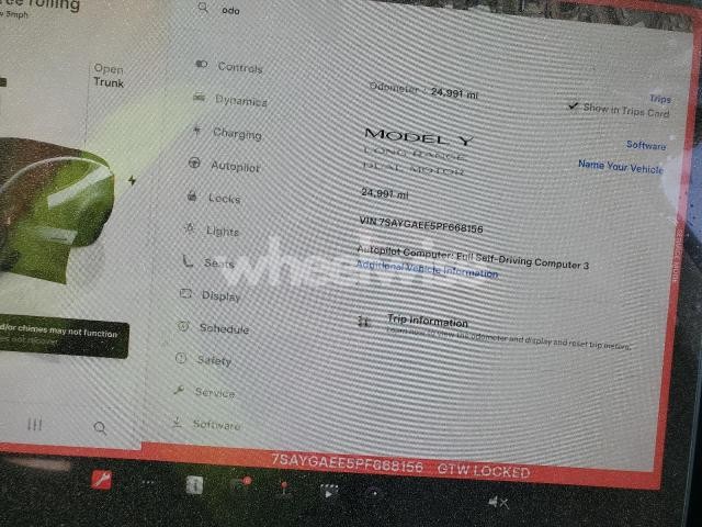 Photo 10 of 2023 TESLA MODEL Y (VIN 7SAYGAEE5PF668156)