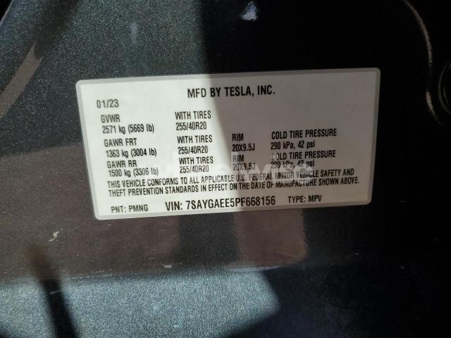 Photo 6 of 2023 TESLA MODEL Y (VIN 7SAYGAEE5PF668156)