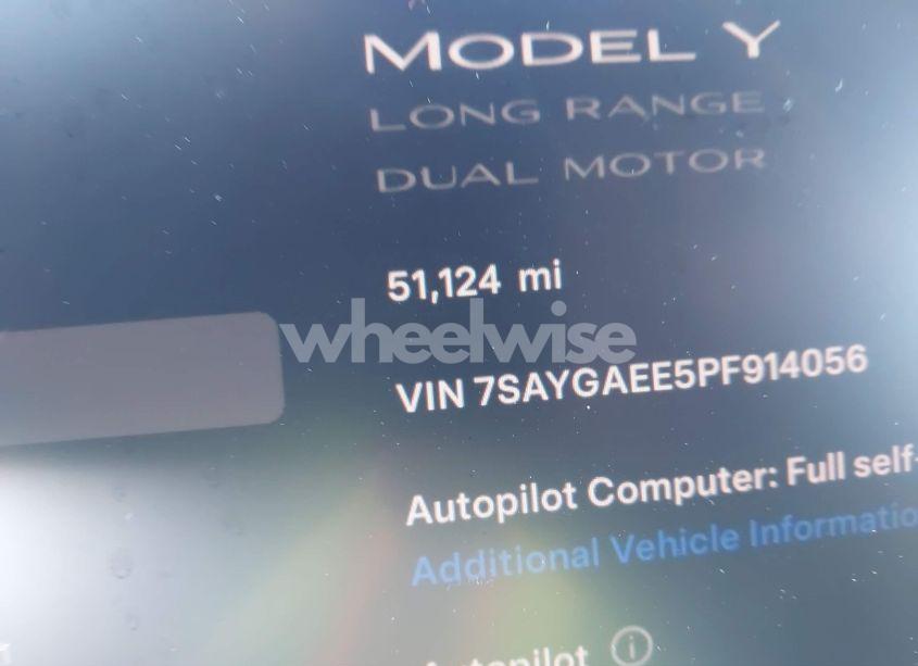 Photo 15 of 2023 Tesla Model Y AWD/LONG RANGE DUAL MOTOR ALL-WHEEL DRIVE (VIN 7SAYGAEE5PF914056)