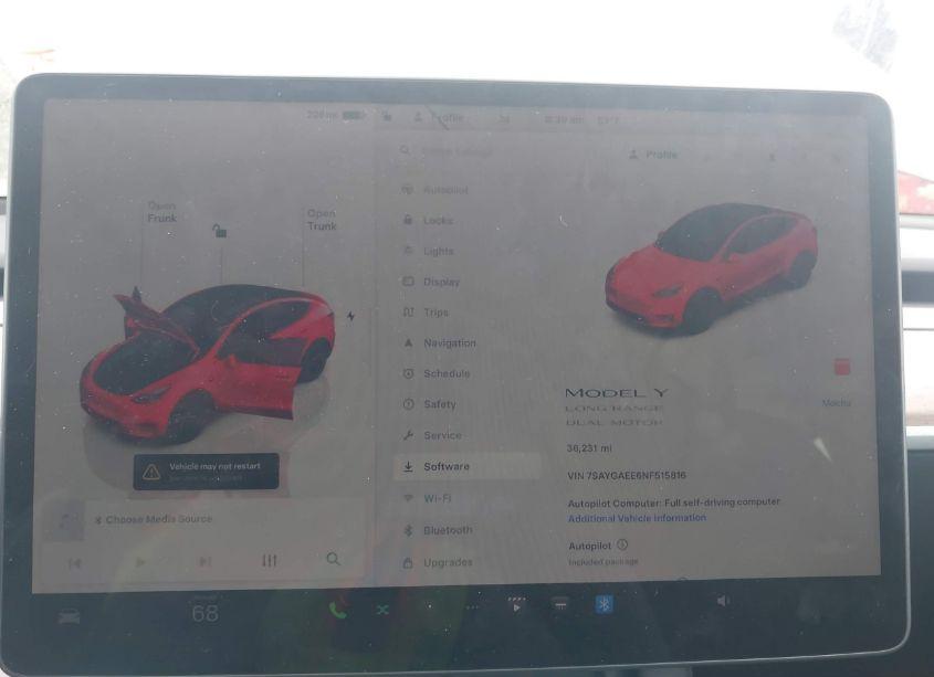 Photo 7 of 2022 Tesla Model Y LONG RANGE DUAL MOTOR ALL-WHEEL DRIVE (VIN 7SAYGAEE6NF515816)