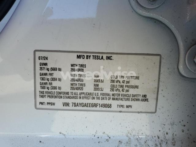 Photo 8 of 2024 TESLA MODEL Y (VIN 7SAYGAEE6RF149068)