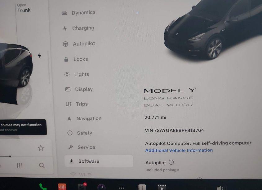 Photo 15 of 2023 Tesla Model Y AWD/LONG RANGE DUAL MOTOR ALL-WHEEL DRIVE (VIN 7SAYGAEE8PF918764)