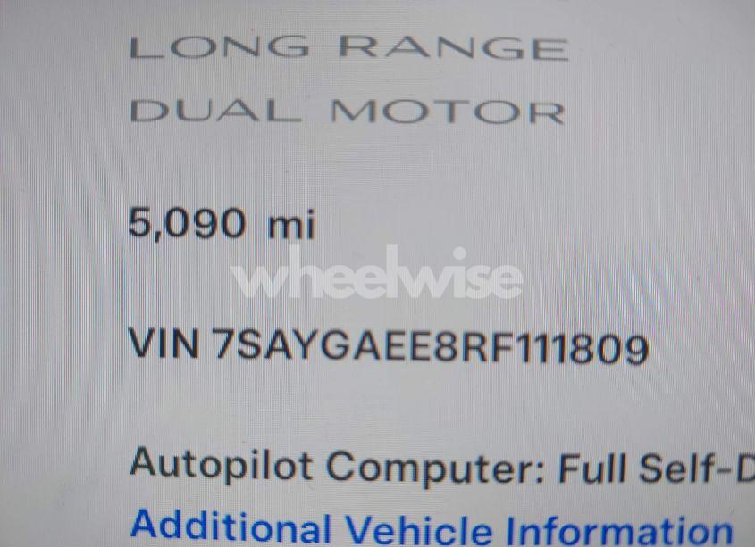 Photo 15 of 2024 Tesla Model Y LONG RANGE DUAL MOTOR ALL-WHEEL DRIVE (VIN 7SAYGAEE8RF111809)
