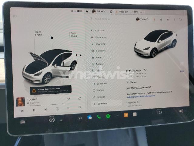 Photo 11 of 2023 TESLA MODEL Y (VIN 7SAYGAEE9PF599715)