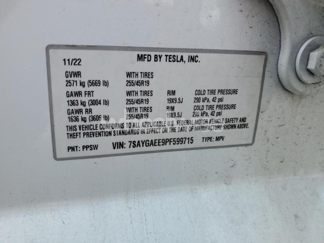 Photo 14 of 2023 TESLA MODEL Y (VIN 7SAYGAEE9PF599715)
