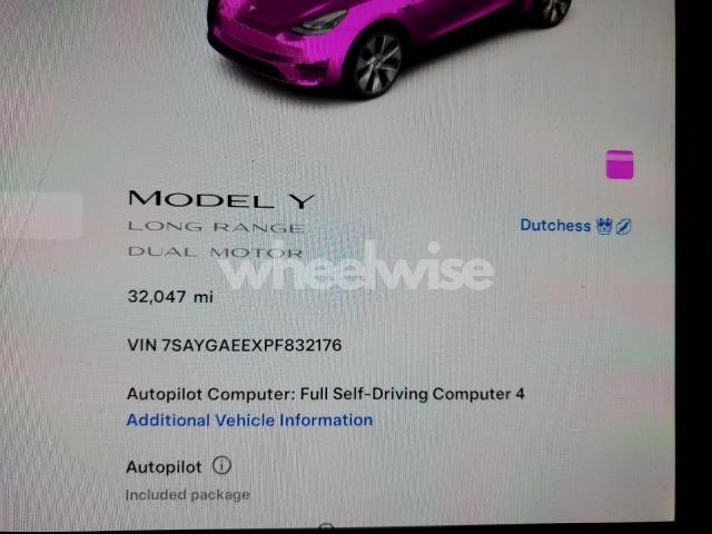 Photo 4 of 2023 TESLA MODEL Y (VIN 7SAYGAEEXPF832176)