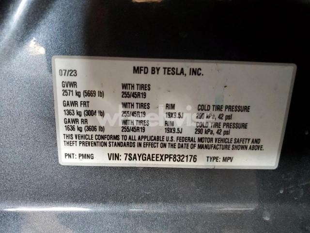 Photo 6 of 2023 TESLA MODEL Y (VIN 7SAYGAEEXPF832176)