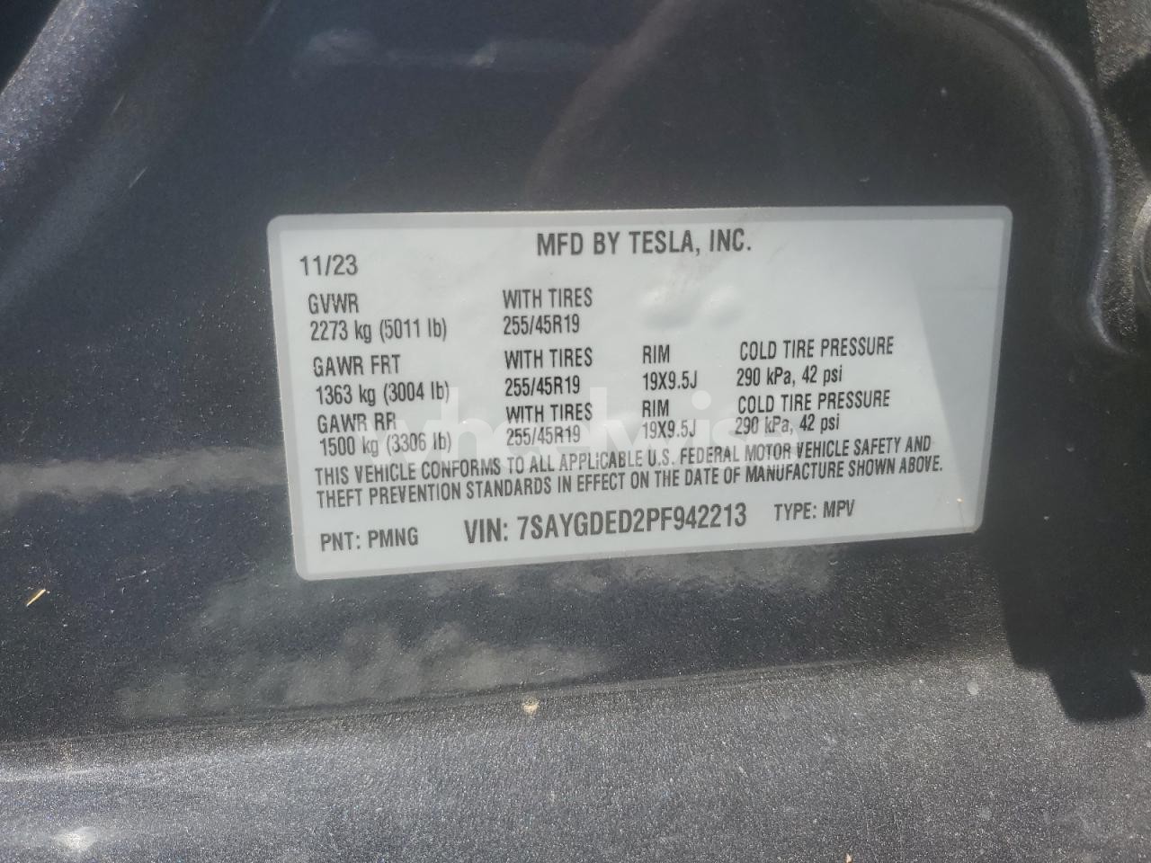 Photo 12 of 2023 TESLA MODEL Y (VIN 7SAYGDED2PF942213)