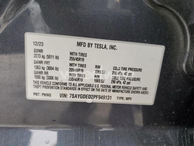 Photo 9 of 2023 TESLA MODEL Y (VIN 7SAYGDED2PF949131)