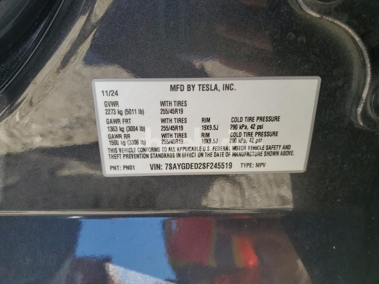 Photo 14 of 2025 TESLA MODEL Y (VIN 7SAYGDED2SF245519)