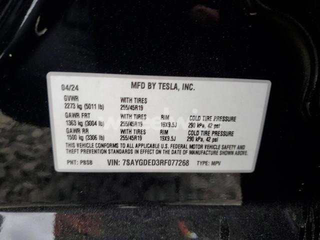 Photo 8 of 2024 TESLA MODEL Y (VIN 7SAYGDED3RF077268)