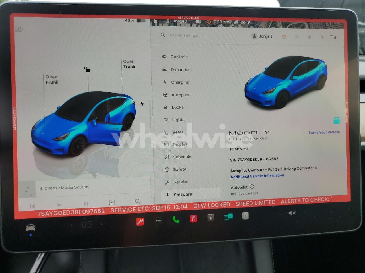 Photo 9 of 2024 TESLA MODEL Y (VIN 7SAYGDED3RF097682)