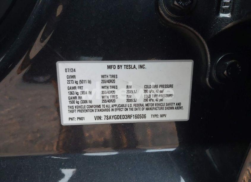 Photo 8 of 2024 Tesla Model Y LONG RANGE DUAL MOTOR ALL-WHEEL DRIVE/RWD (VIN 7SAYGDED3RF160506)