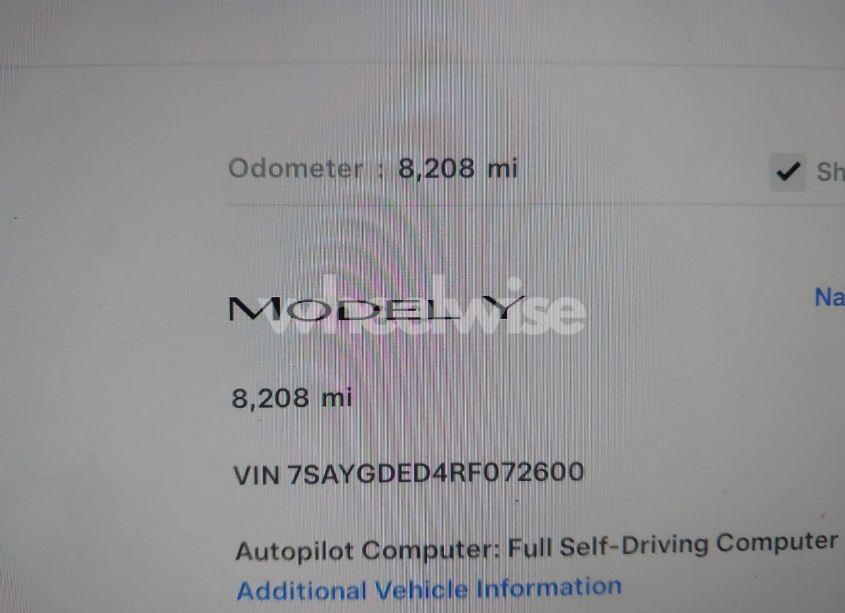 Photo 14 of 2024 Tesla Model Y LONG RANGE DUAL MOTOR ALL-WHEEL DRIVE/RWD (VIN 7SAYGDED4RF072600)