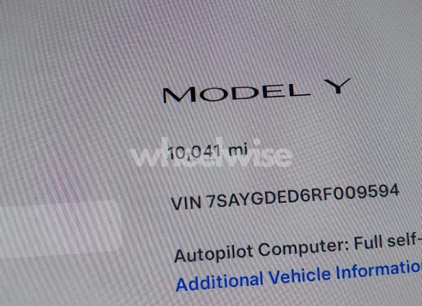 Photo 15 of 2024 Tesla Model Y (VIN 7SAYGDED6RF009594)