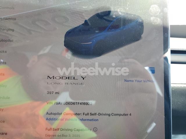 Photo 3 of 2026 TESLA MODEL Y N/A (VIN 7SAYGDED6TF416922)