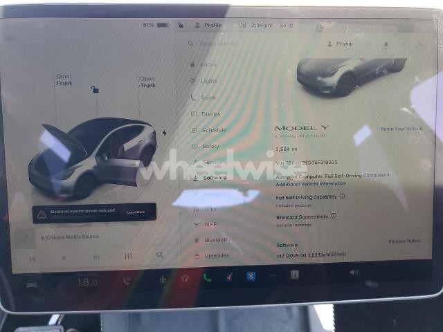 Photo 9 of 2025 TESLA MODEL Y (VIN 7SAYGDED7SF319632)
