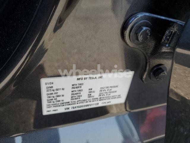 Photo 8 of 2024 TESLA MODEL Y (VIN 7SAYGDED9RF011128)