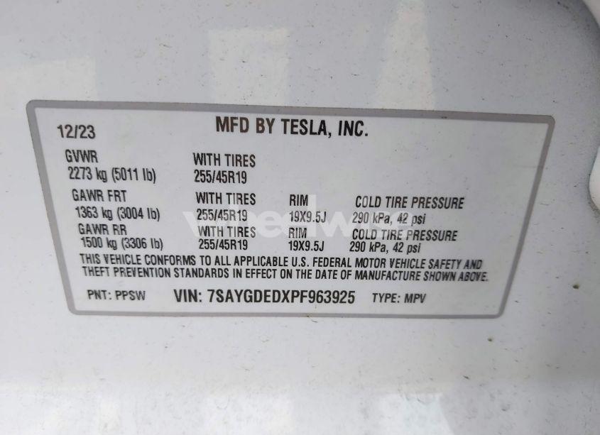 Photo 9 of 2023 Tesla Model Y RWD (VIN 7SAYGDEDXPF963925)