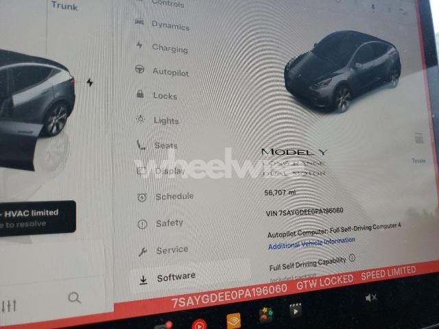 Photo 2 of 2023 TESLA MODEL Y (VIN 7SAYGDEE0PA196060)
