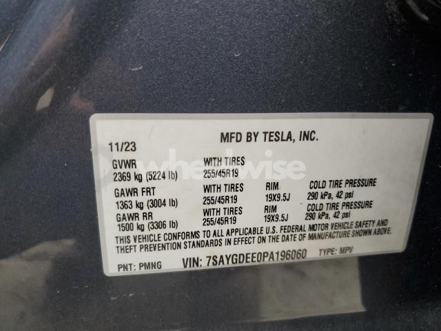 Photo 5 of 2023 TESLA MODEL Y (VIN 7SAYGDEE0PA196060)