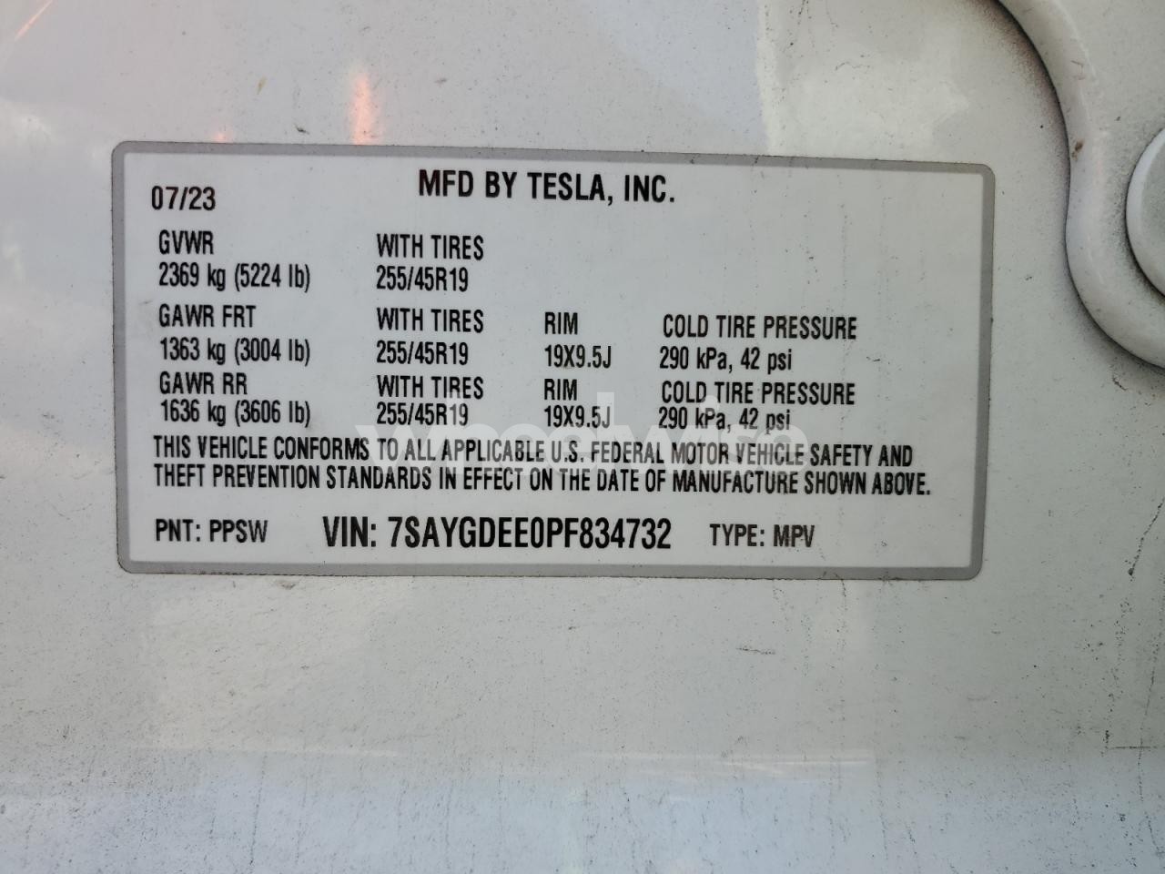 Photo 14 of 2023 TESLA MODEL Y (VIN 7SAYGDEE0PF834732)