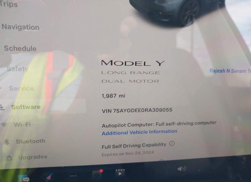 Photo 7 of 2024 Tesla Model Y LONG RANGE DUAL MOTOR ALL-WHEEL DRIVE (VIN 7SAYGDEE0RA309055)