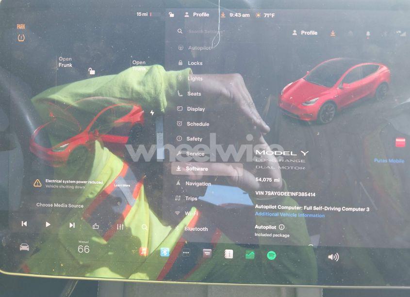 Photo 7 of 2022 Tesla Model Y LONG RANGE DUAL MOTOR ALL-WHEEL DRIVE (VIN 7SAYGDEE1NF385414)