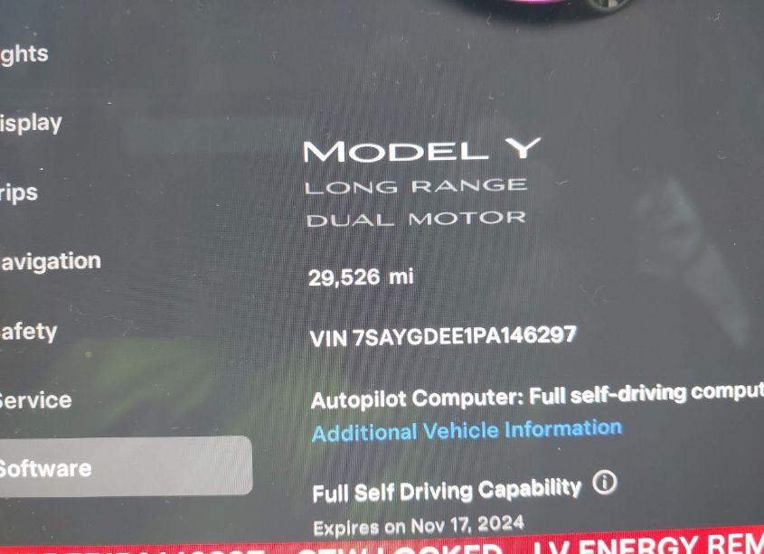 Photo 15 of 2023 Tesla Model Y AWD/LONG RANGE DUAL MOTOR ALL-WHEEL DRIVE (VIN 7SAYGDEE1PA146297)