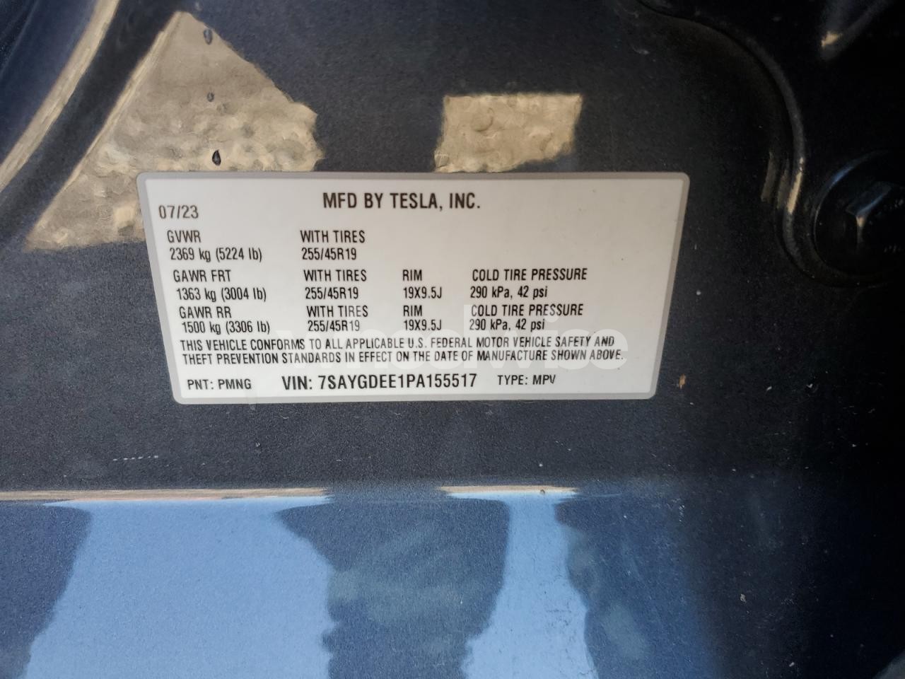 Photo 12 of 2023 TESLA MODEL Y (VIN 7SAYGDEE1PA155517)