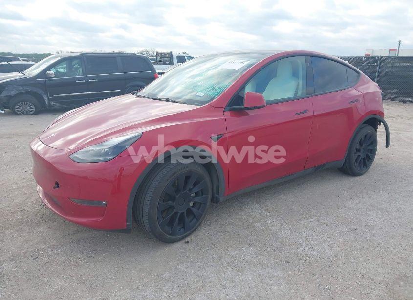 Photo 2 of 2023 Tesla Model Y AWD/LONG RANGE DUAL MOTOR ALL-WHEEL DRIVE (VIN 7SAYGDEE1PF630246)