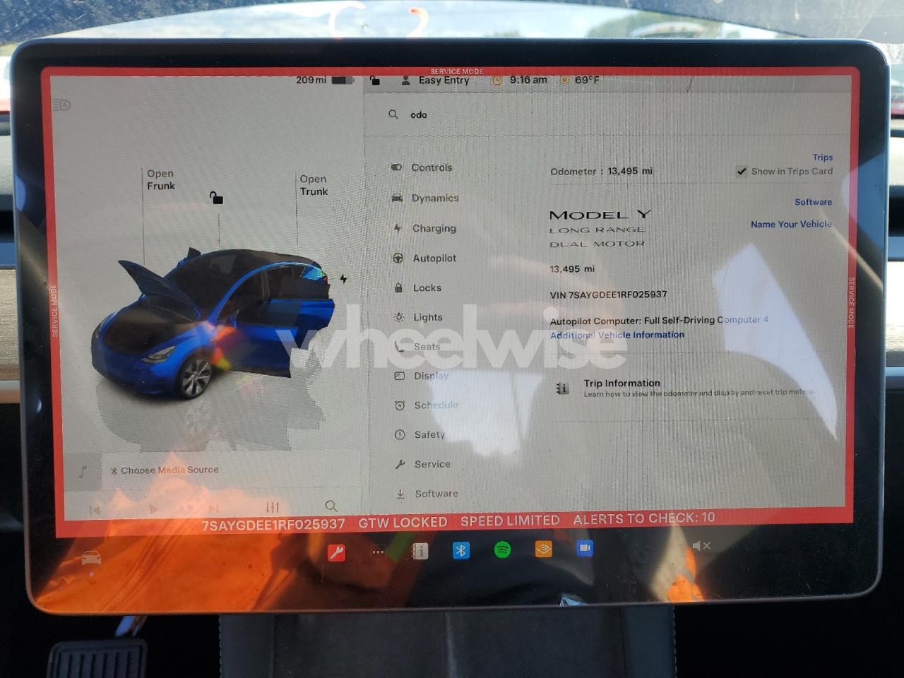 Photo 9 of 2024 TESLA MODEL Y (VIN 7SAYGDEE1RF025937)
