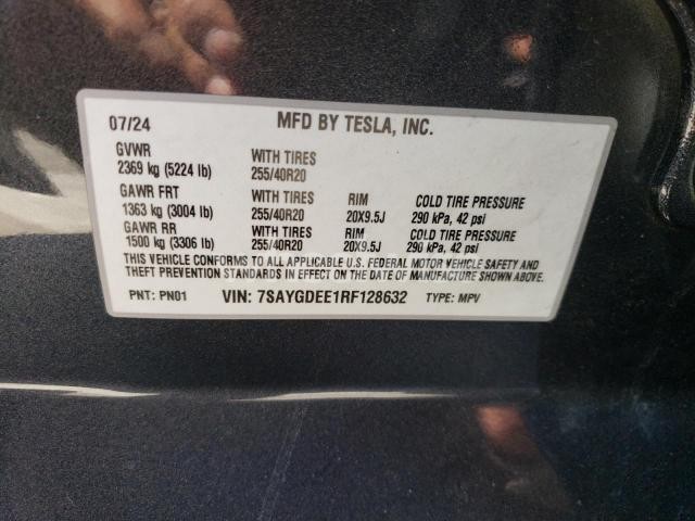 Photo 5 of 2024 TESLA MODEL Y (VIN 7SAYGDEE1RF128632)
