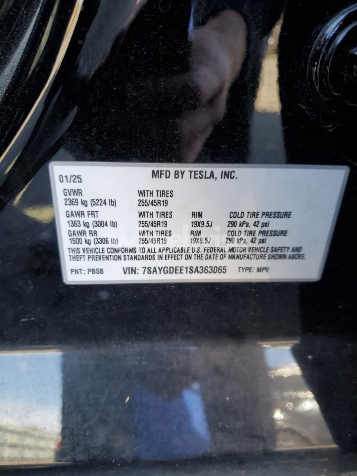 Photo 13 of 2025 TESLA MODEL Y (VIN 7SAYGDEE1SA363065)